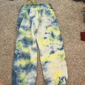 Aviator Nation, blue and yellow tie dye